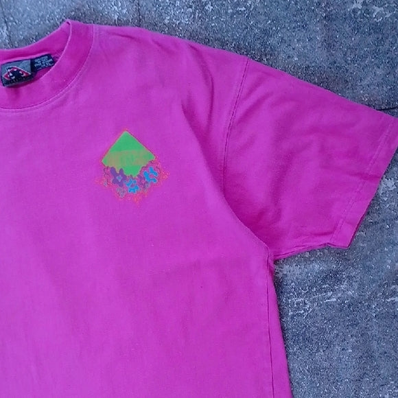 VINTAGE '90s GOTCHA PINK SURFER GRAPHIC T-SHIRT