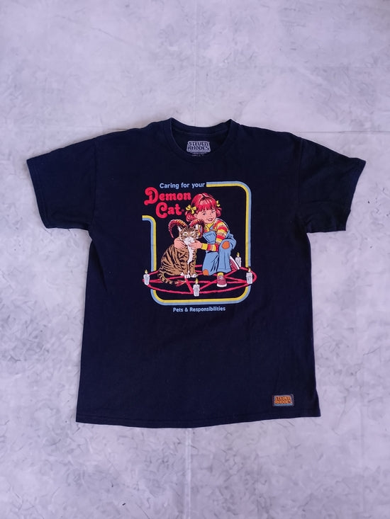 Caring For Your Demon Cat Steven Rhodes T-Shirt