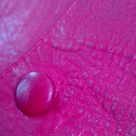 Vintage 80s Perino Ponti Women's Red Leather Jacket Bomber