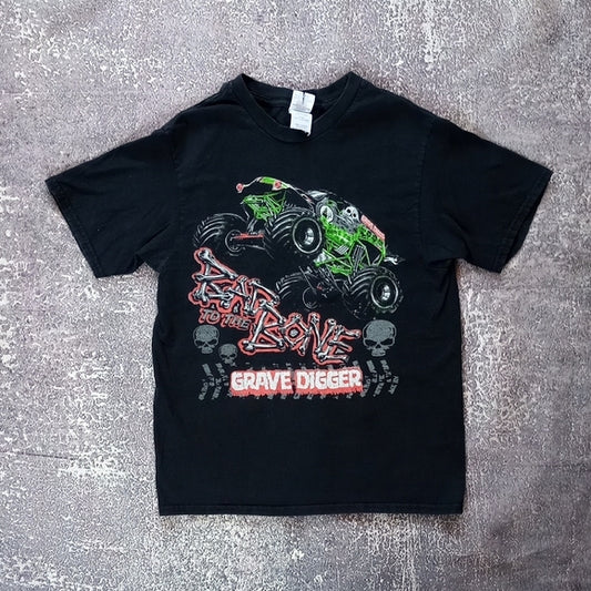 GRAVE DIGGER BAD TO THE BONE MONSTER TRUCK T-SHIRT