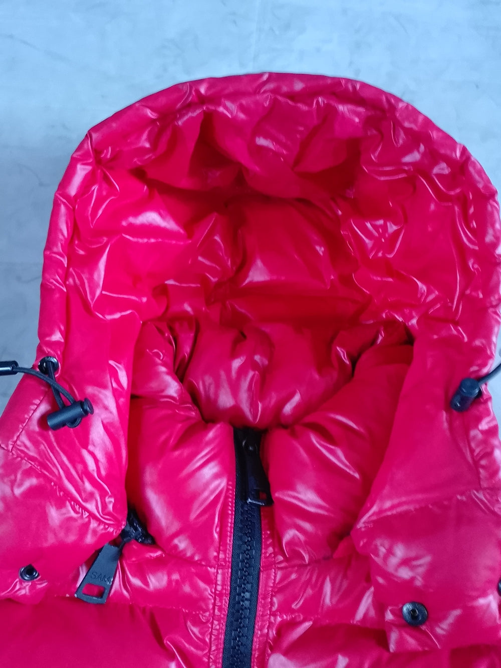 SAM. NEW YORK Red Puffer Down Hooded Jacket