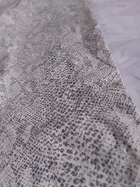 Vintage 90s Printed Flare Pants - Neutral Faux Snake Print CHADO SPICE GIRLS
