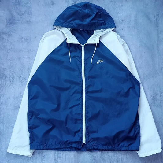 VINTAGE 80s Nike Blue/White Windbreaker UNISEX