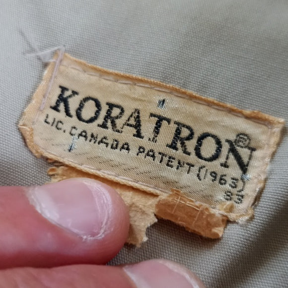 Vintage 1963 Koratron Trench Style Jacket Military Style UNISEX