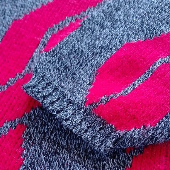VINTAGE 90s Funky Pattern Turtle Neck Sweater