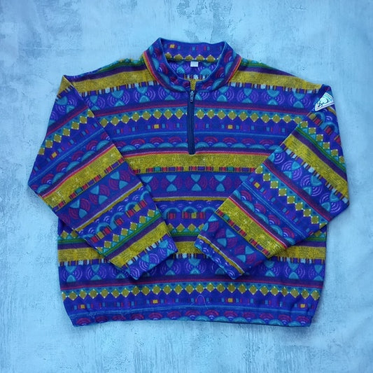 VINTAGE 90s Kapitaq Funk Pattern Pullover Sweater
