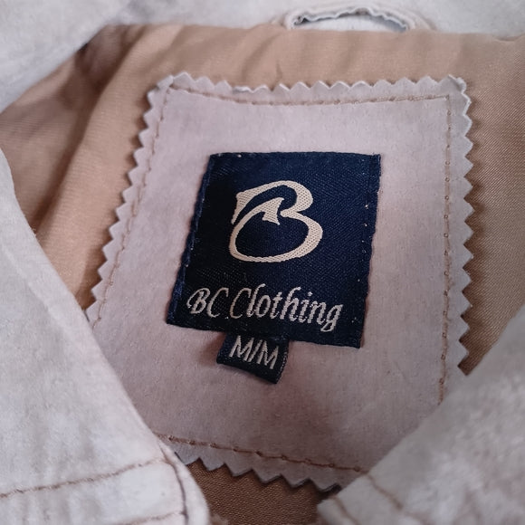 BC Clothing Cream Suede Button-Front Jacket