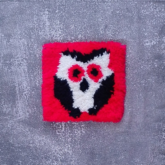 Vintage Owl Latch Hook Rug