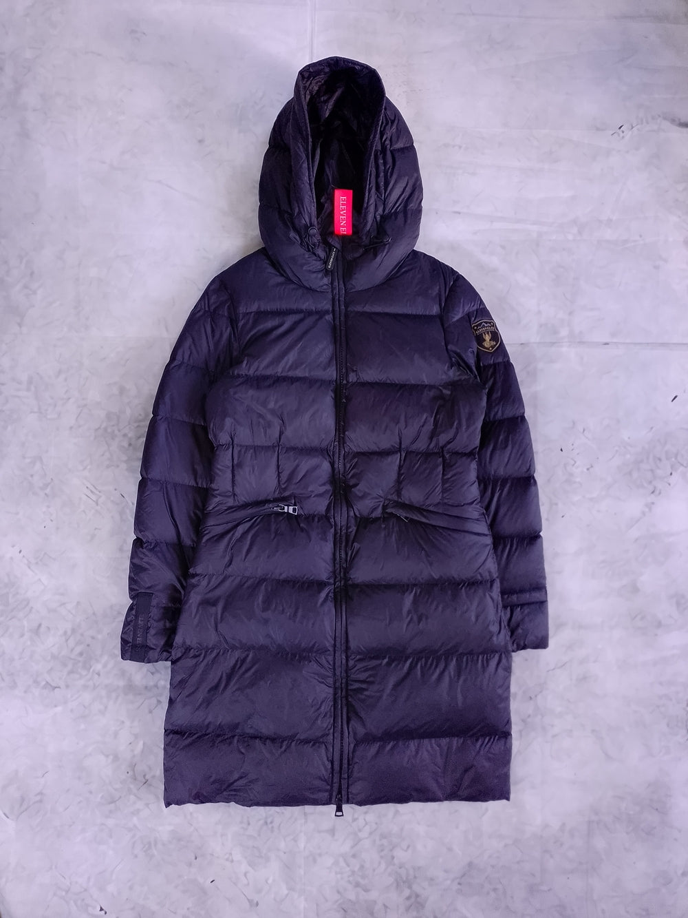 Women's Long Hooded Puffer Coat - Black