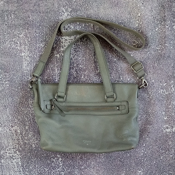 Fossil Green Leather Handbag