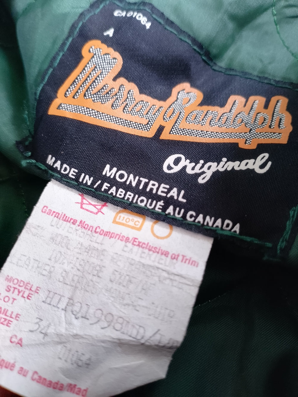 Vintage 1998 Import Auto Leasing Wool & Leather Jacket