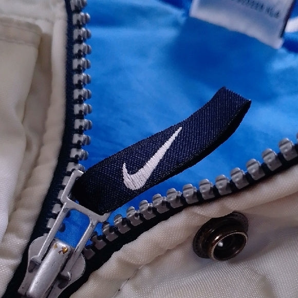 Vintage 90s NIKE Navy and White Sleeveless Vest Jacket