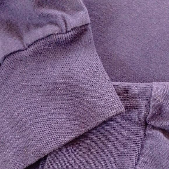 VINTAGE 90s Blue Turtleneck Sweater with FLORAL Collar