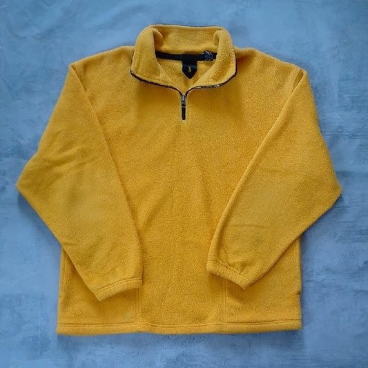 VINTAGE Y2K YELLOW FLEECE SWEATER