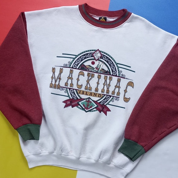 Vintage 1993 Mackinac Islands Graphic Crewneck Sweater
