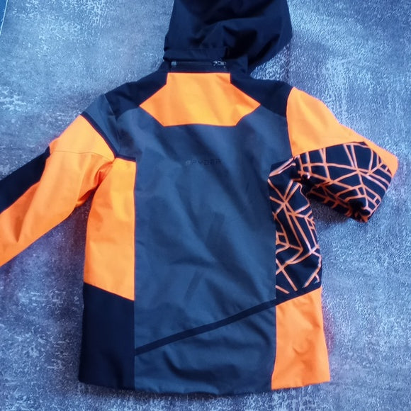 Kids SPYDER Neon Orange Winter Jacket Challenger Boys 2021