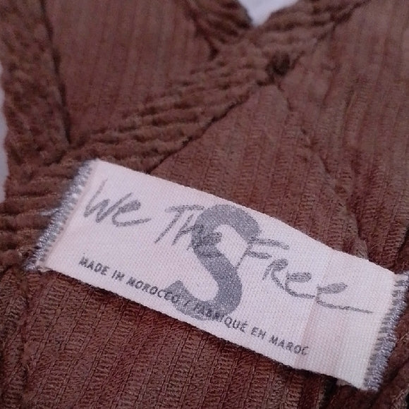 We The Free Brown Corduroy Women's Overalls