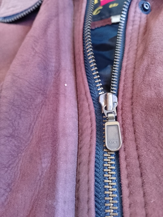 Vintage Dimitri Rust Suede/Leather Long Jacket