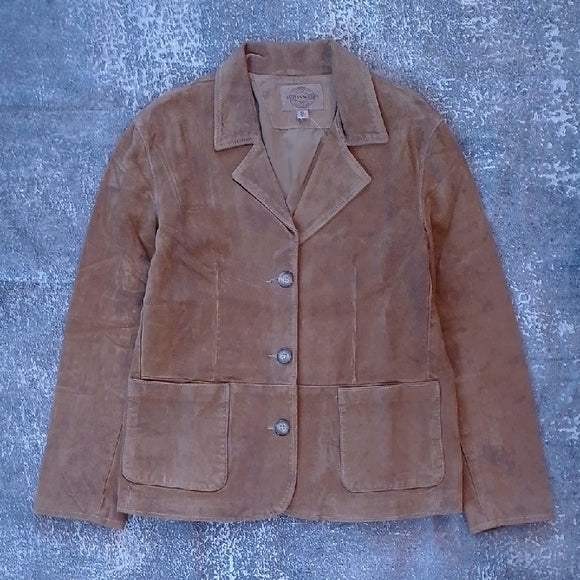 Vintage SKOTTS SUEDE Leather TAN JACKET womens