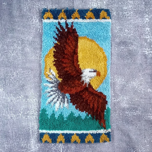 Vintage 90s American Eagle Soaring In The Sun Latch Rug