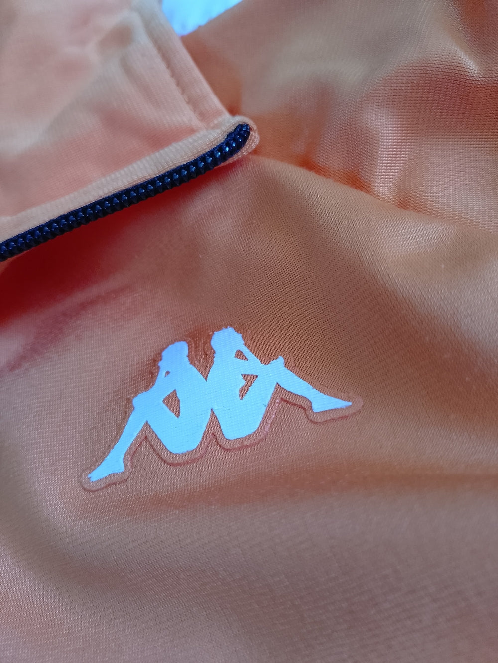 Kappa Men's Orange Track Jacket with Logo Tape