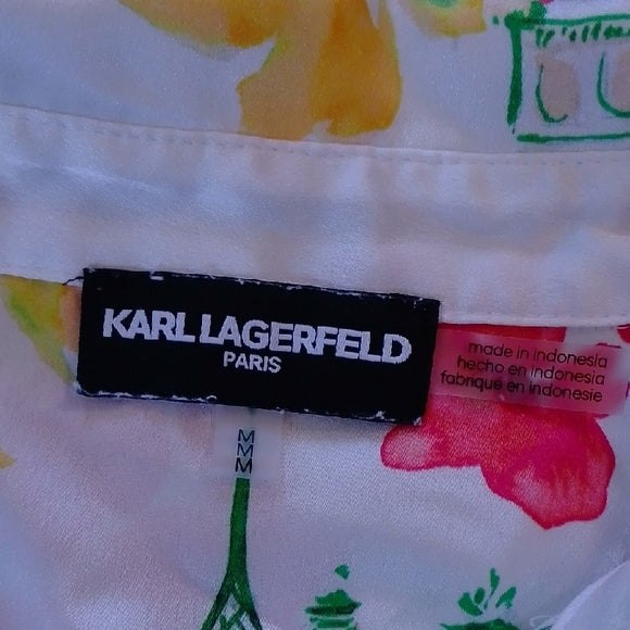 Karl Lagerfeld Paris Colorful Shirt with Paris Print
