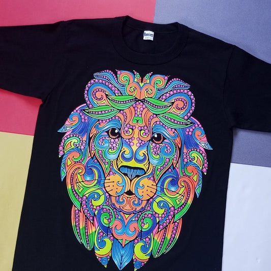 Colorful Lion Head Graphic T-Shirt Unisex