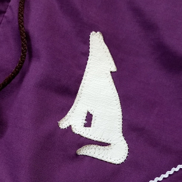 Vintage 90s Original Yukon Parka Howling Wolves Patches Purple Jacket UNISEX