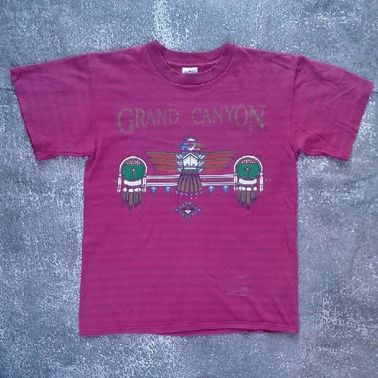 VINTAGE 1992 Grand Canyon Native/Indigenous Striped T-Shirt UNISEX