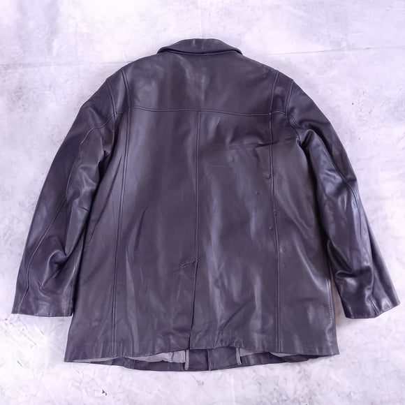 Danier Leather Button Up Heavy Jacket With Removable Liner