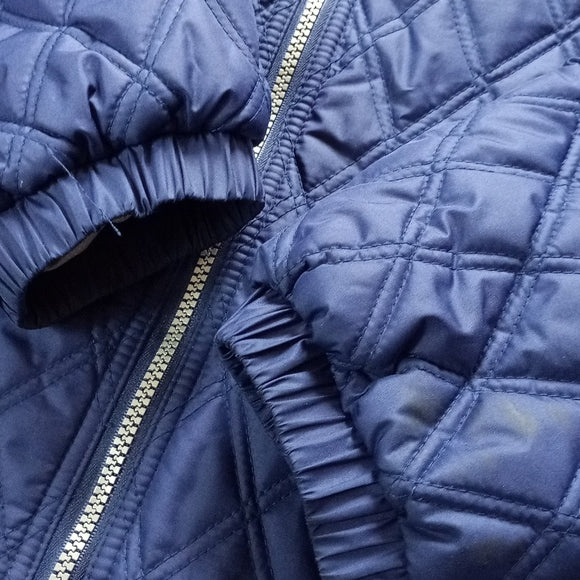 SPYDER Quilted Blue Zip-Up Jacket WOMENS