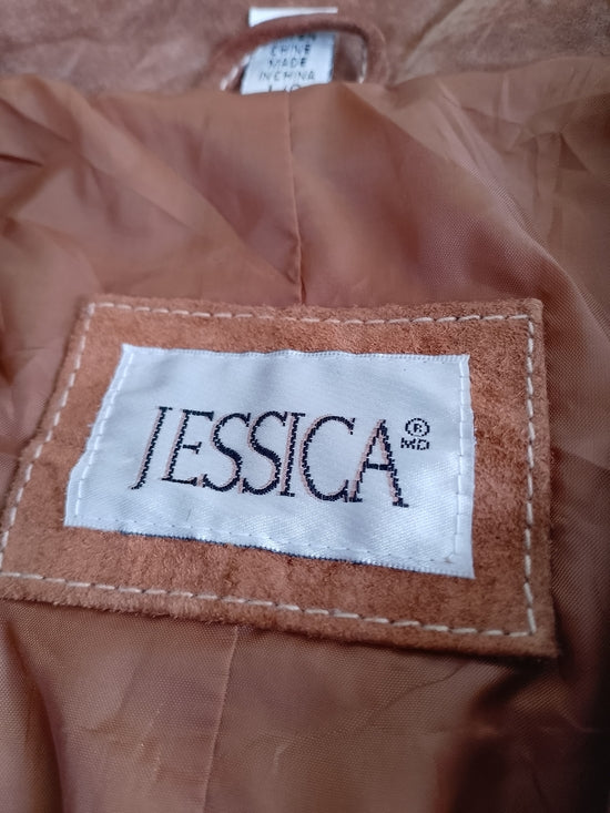 Vintage JESSICA Women's Brown Suede Button-Front Jacket
