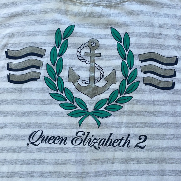 Vintage 1992 Queen Elizabeth 2 Ship Single Stitch T-Shirt