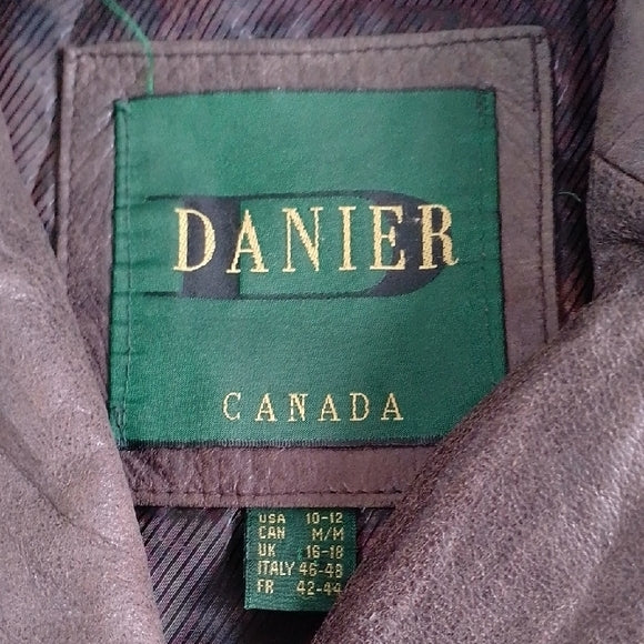 Vintage 90s Danier Brown Leather Jacket