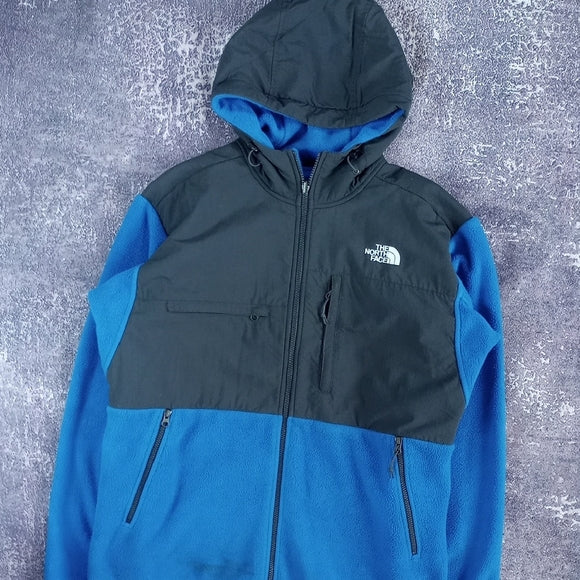 The North Face Men's Black and Blue Jacket POLARTEC