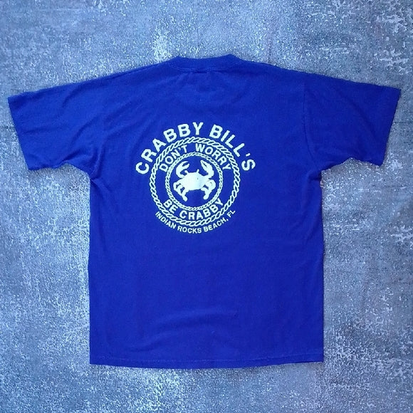 Vintage '90s Crabby Bills Don't Worry Be Happy T-Shirt