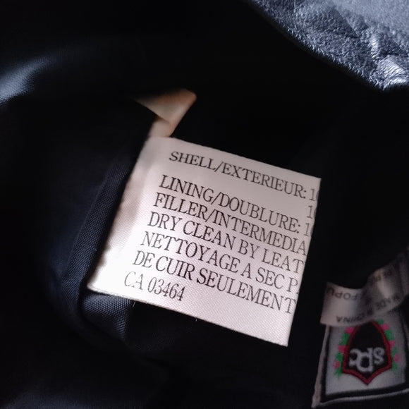 Vintage 90s PARIS SPORT CLUB Black Leather Skirt