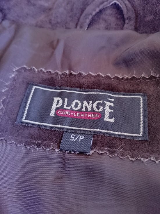 Vintage PLONGE CUIR LEATHER Suede Button-Up Jacket