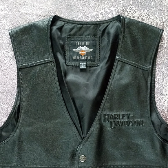Harley-Davidson Black Leather Vest Tradition II