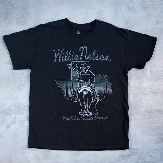 WILLIE NELSON ON THE ROAD AGAIN BAND T-SHIRT UNISEX
