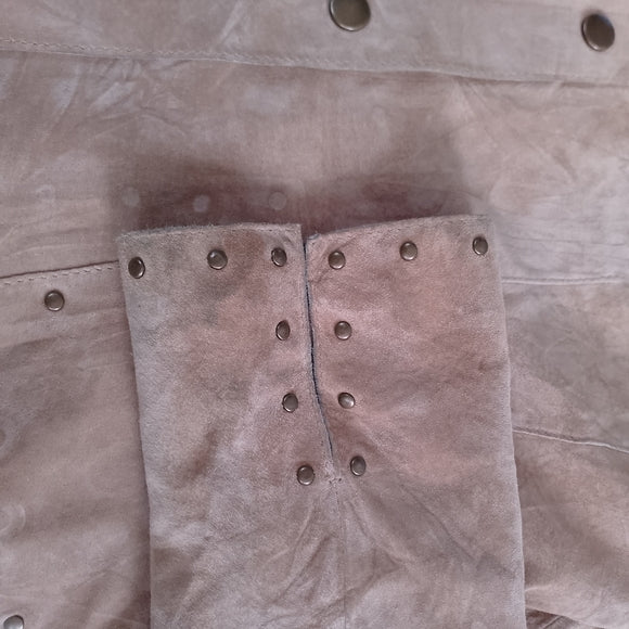 DANIER Women's Tan Suede Studded Jacket