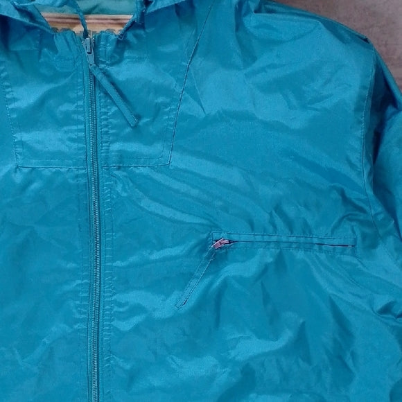 Vintage 90s BLUE NUAGE BY MAR-LO BIG POCKET BLUE HOODED JACKET