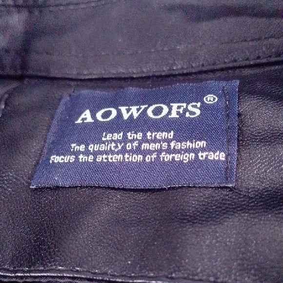 Black Faux Leather Biker Jacket