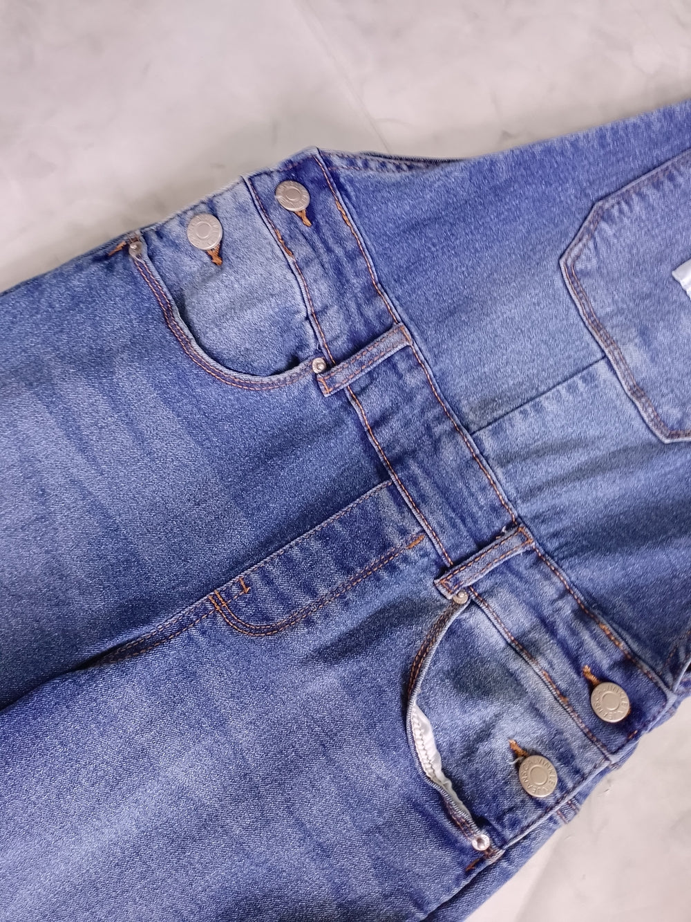 Calvin Klein Denim Blue Women's Jean Overalls - Classic Dungaree Style
