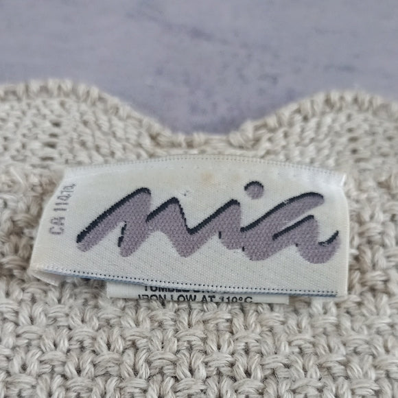 Vintage 90s NIA Cream Knit Sweater