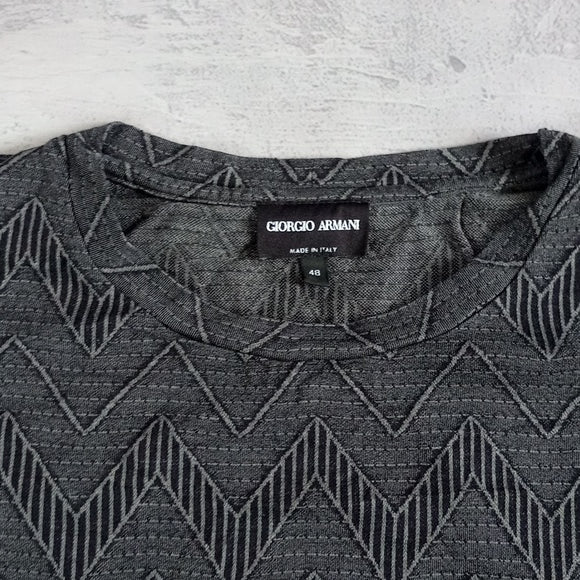 GIORGIO ARMANI MADE IN ITALY ZIG ZAG PATTERN T-SHIRT UNISEX