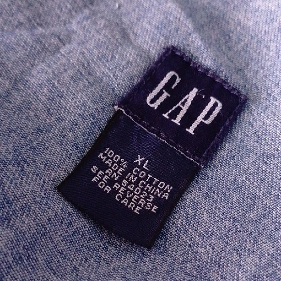 GAP Floral Embroidered Denim Overalls Workwear