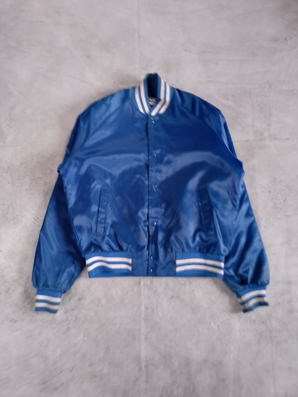 Vintage HOSA Health Occupations EMCO TECH Satin Bomber Jacket - Blue