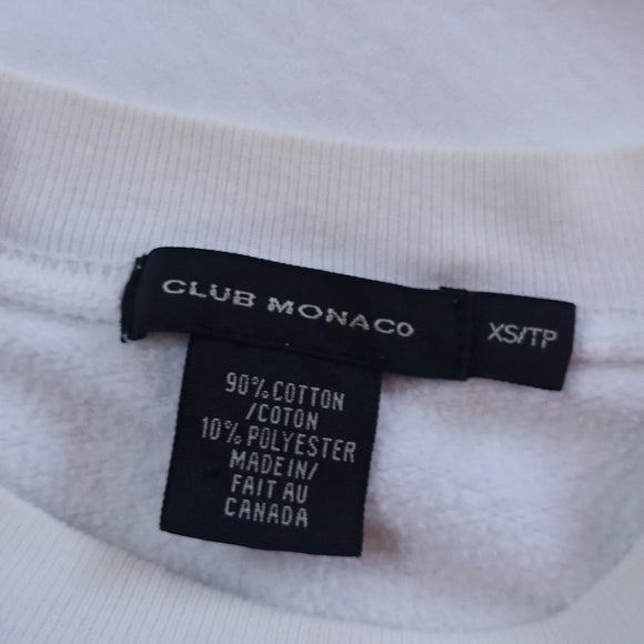 Vintage 90s Club Monaco White Crewneck Sweater