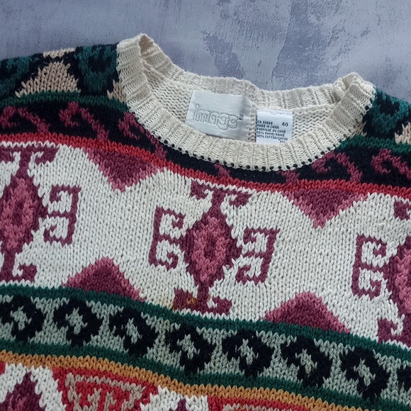 Vintage Grandma Style Crazy Pattern Sweater UNISEX